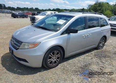 2012 Honda Odyssey Ex-L from USA, damaged, VIN 5FNRL5H66CB076185